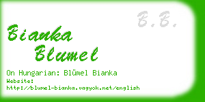 bianka blumel business card